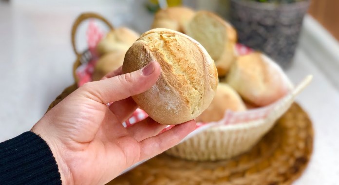 Evde minik baget ekmeği tarifi yapımı