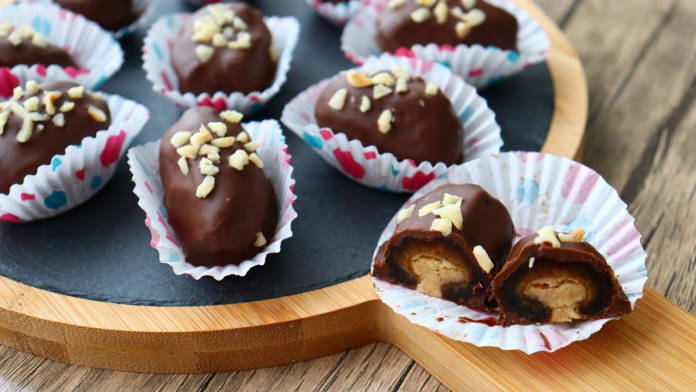 3 malzemeli tatlılar, kolay pratik hurmalı çikolatalı tatlı tarifi