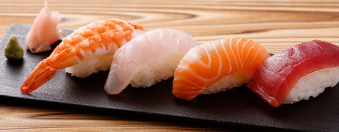 Nigiri sushi çeşitleri.